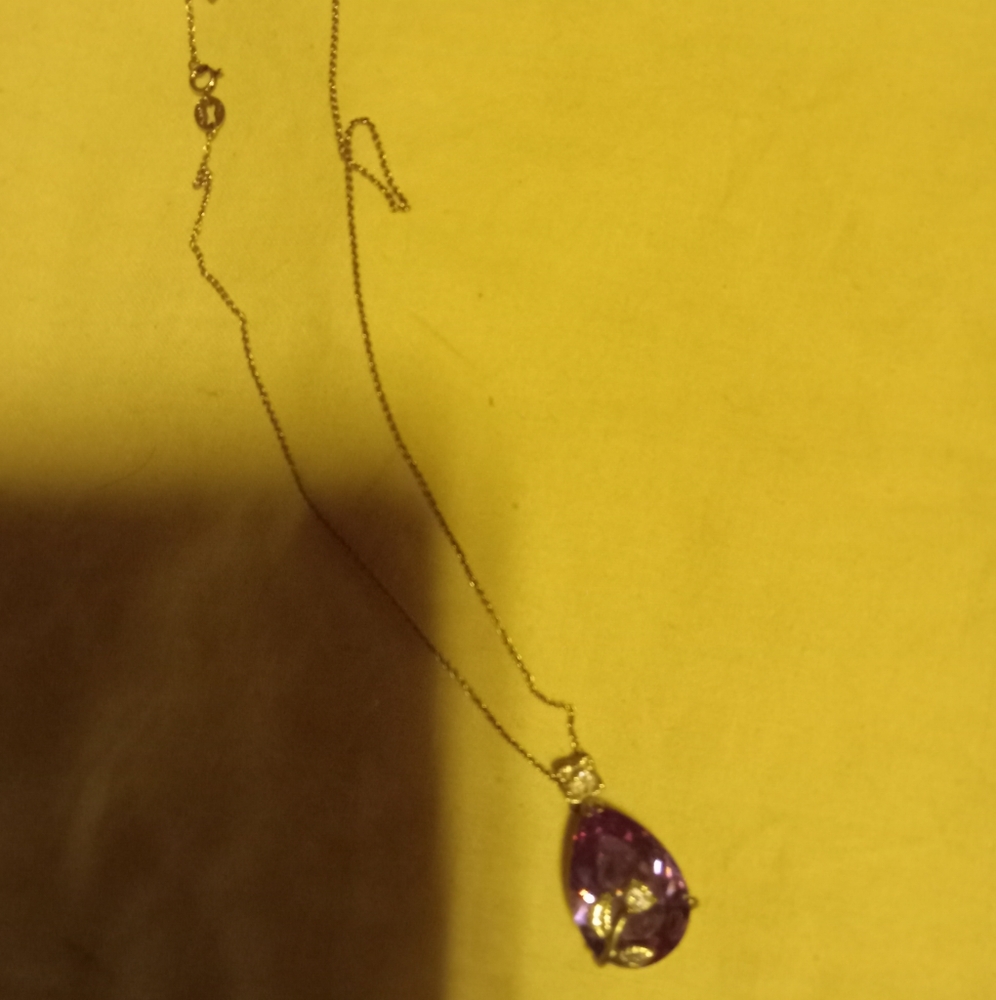 Real Sterling silver real amethyst stone